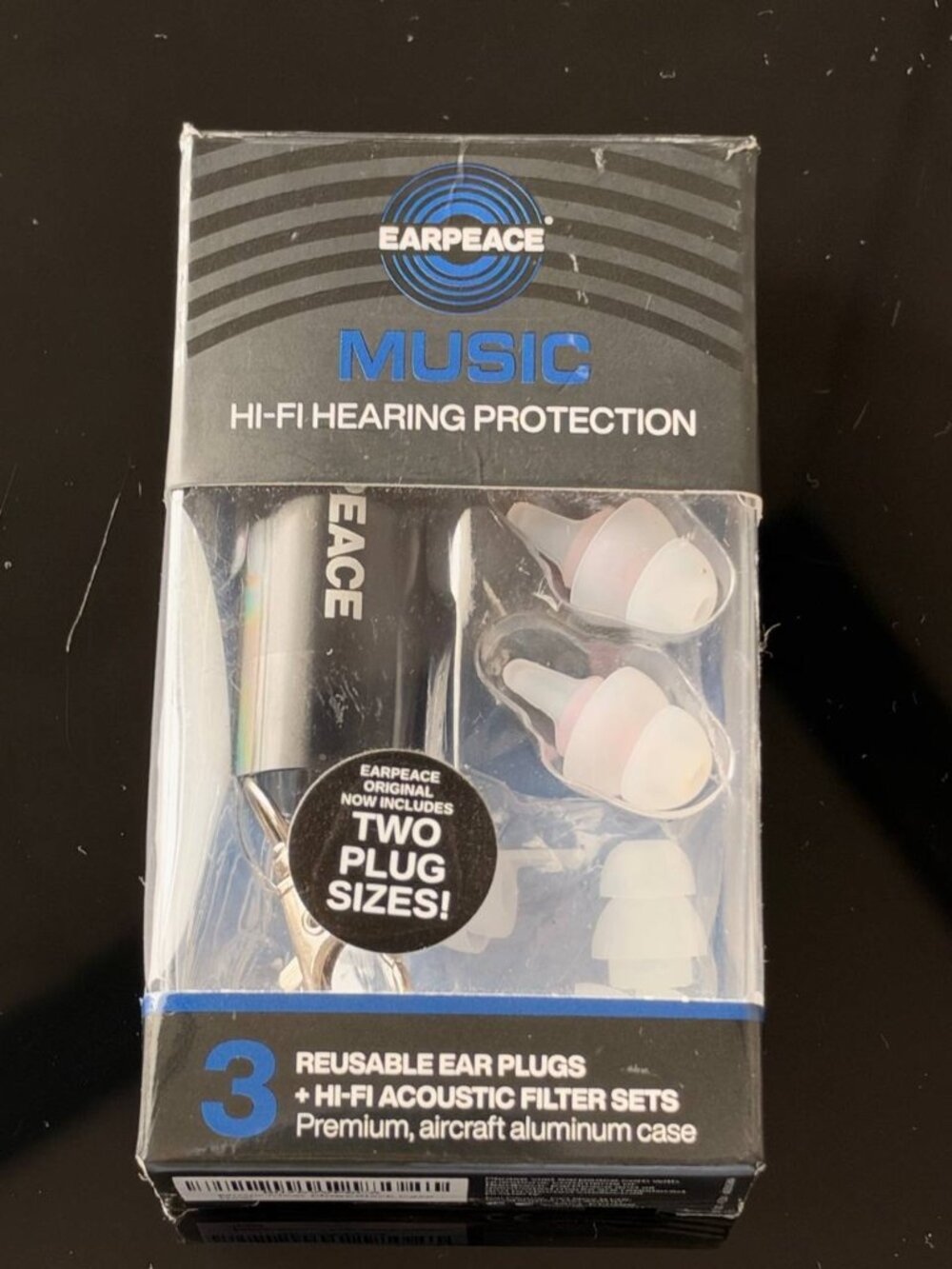 EARPEACE Ear Protection Hi-Fi, Concert, DJ, Music, Motorcycle, w\ Case